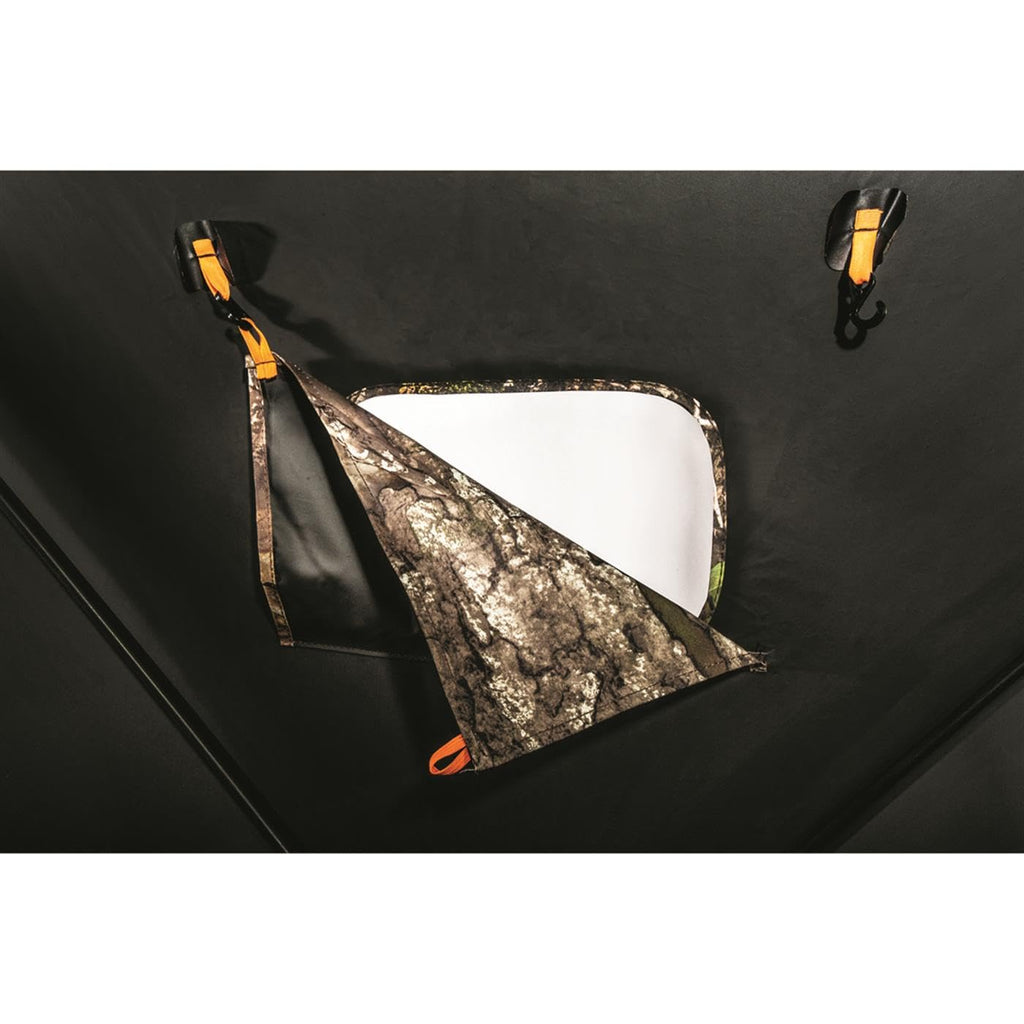 HuntRite Silent Adrenaline Pop-Up Hunting Ground Blind; for Deer and Turkey Hunting, 2-Person Tent