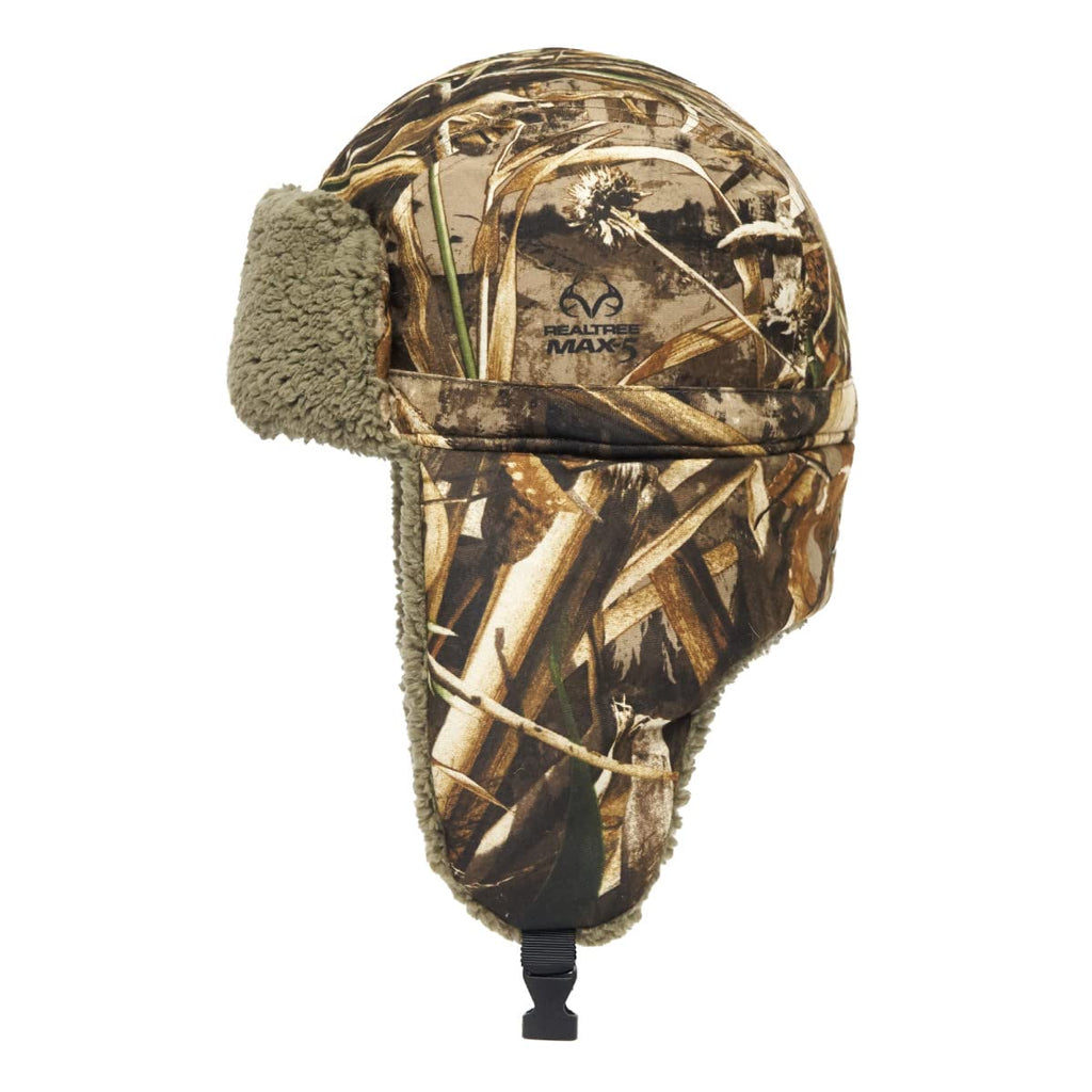 HOT SHOT Duck Commander x Men's Deke Trapper Hat – Realtree Max-5 Camo, Insulated, Outdoor Waterfowl Hunting Hat