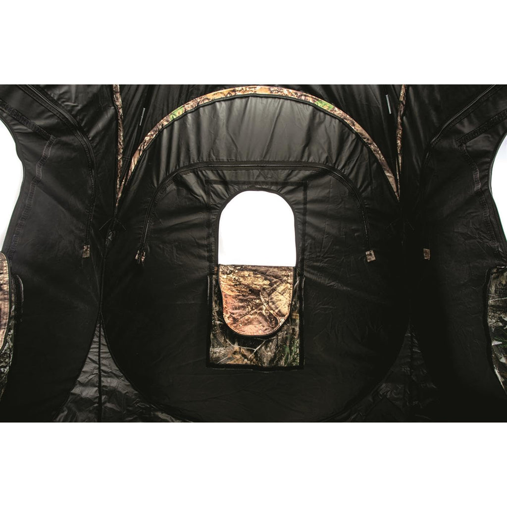 Guide Gear HuntRite Deluxe 4-Panel Spring Steel Hunting Blind; 2 Person Ground Tent for Deer and Turkey Season RT APX