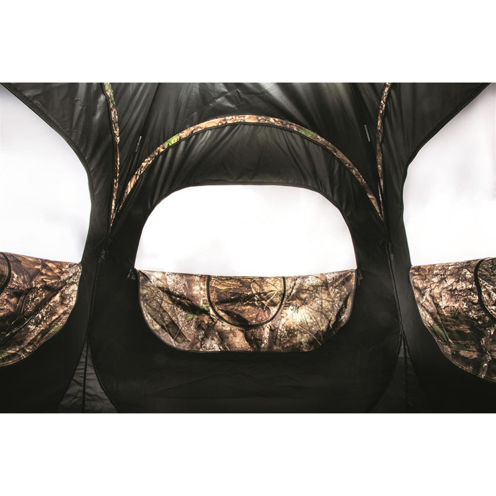 Guide Gear HuntRite Deluxe 4-Panel Spring Steel Hunting Blind; 2 Person Ground Tent for Deer and Turkey Season RT APX