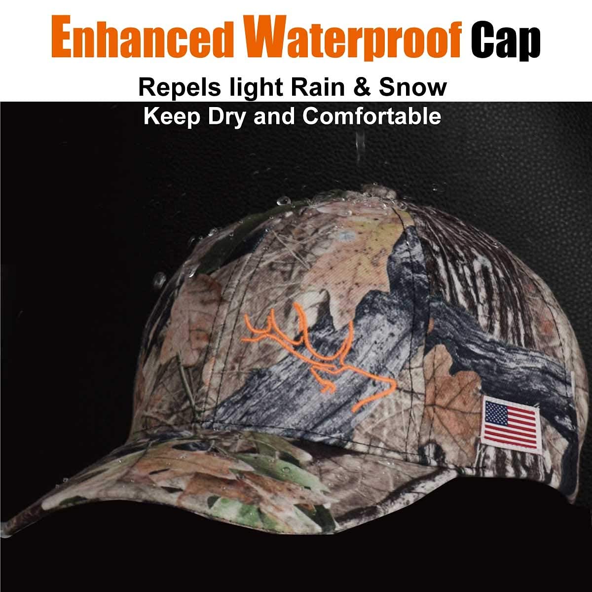 EDTREK High Performance Hat for Hunter and Angler - Waterproof Hunting Cap, Fishing Cap, Outdoor Cap (in Deep Camo)