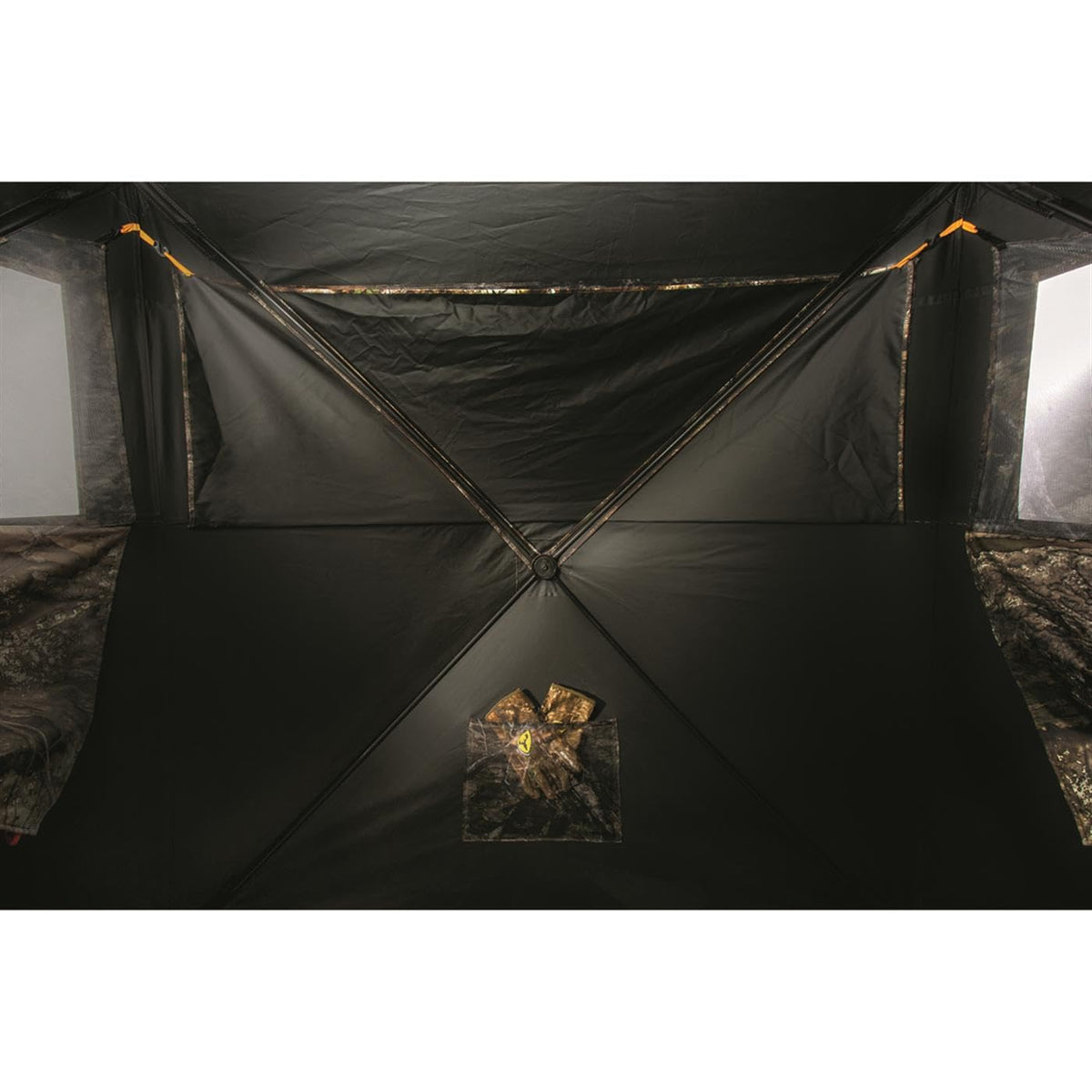 HuntRite Silent Adrenaline Pop-Up Hunting Ground Blind; for Deer and Turkey Hunting, 2-Person Tent