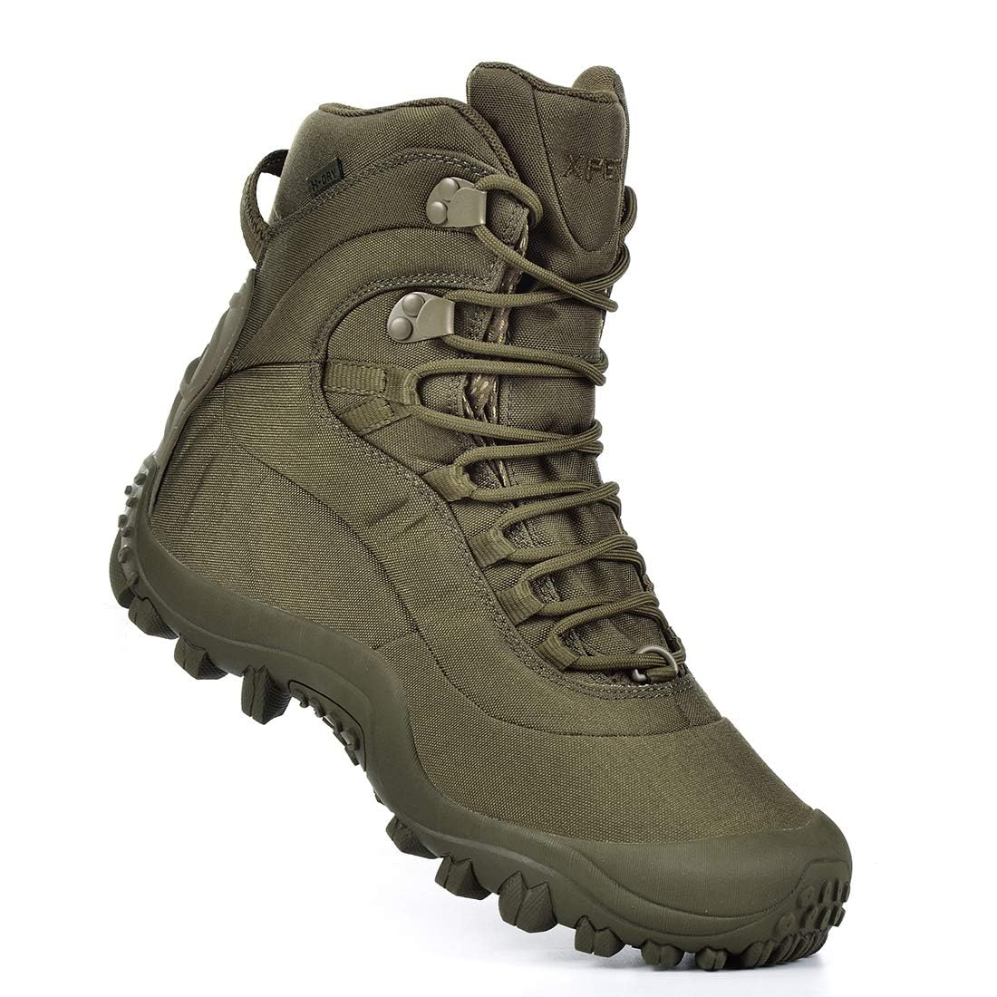 SKENARY Men's Tactical Boots Mid Combat Waterproof Military Boots Olive Green,9