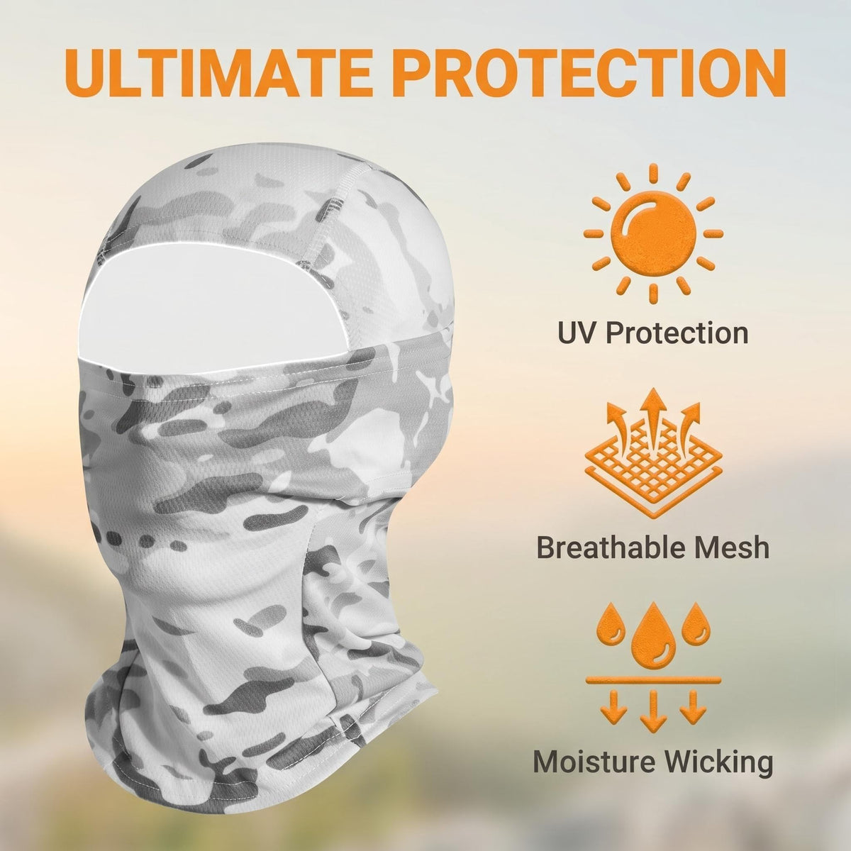 4 Pieces Camo Balaclava Mask Sun Protection Hood Face Cover Full Head Mask for Men and Women for Hunting Fishing Skiing