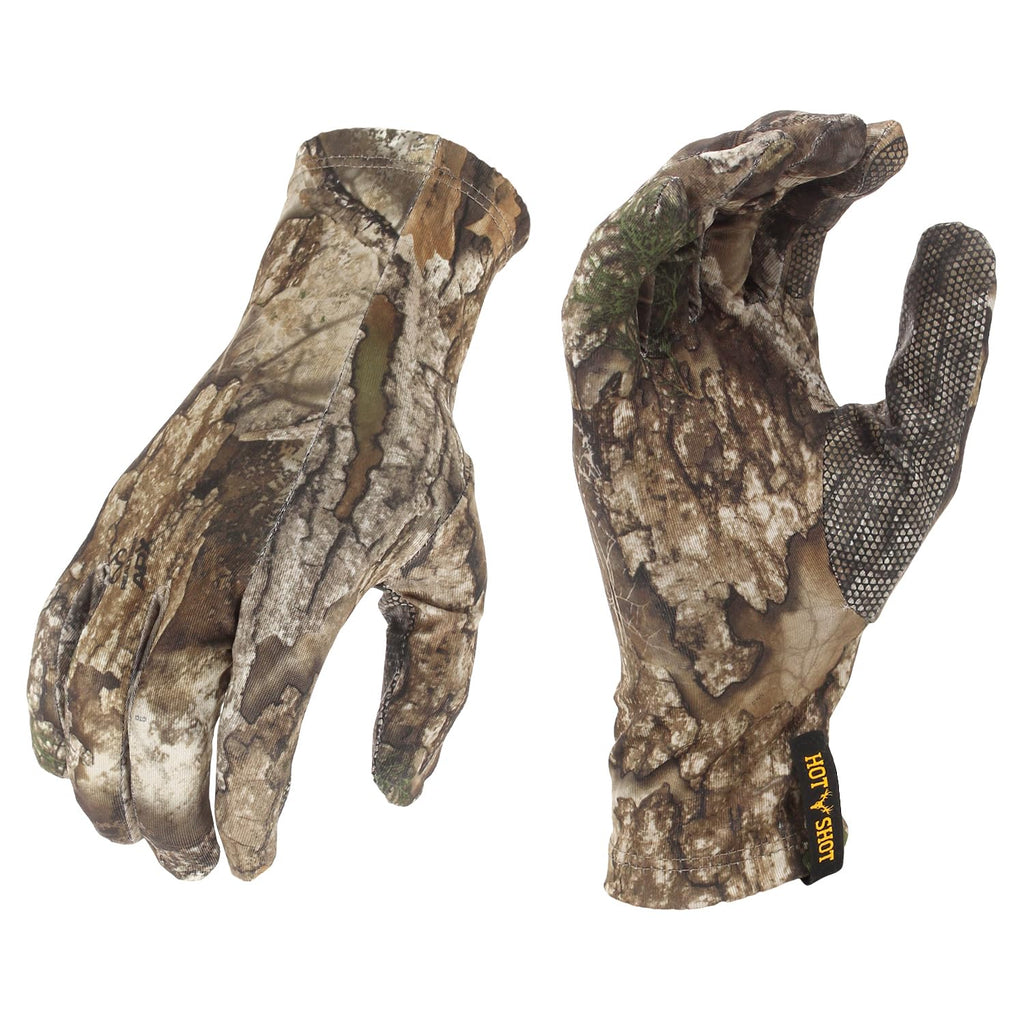 HOT SHOT Men's Blacktail Realtree Camo Lightweight Stretch Touch Glove – Outdoor Lightweight Hunting Glove (Realtree APX, Medium)