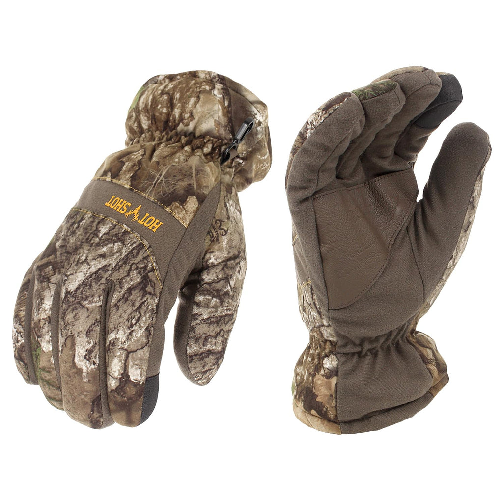 HOT SHOT Menâ€™s Camo Defender Glove with Touch â€“ Realtree APX Outdoor Hunting Camouflage