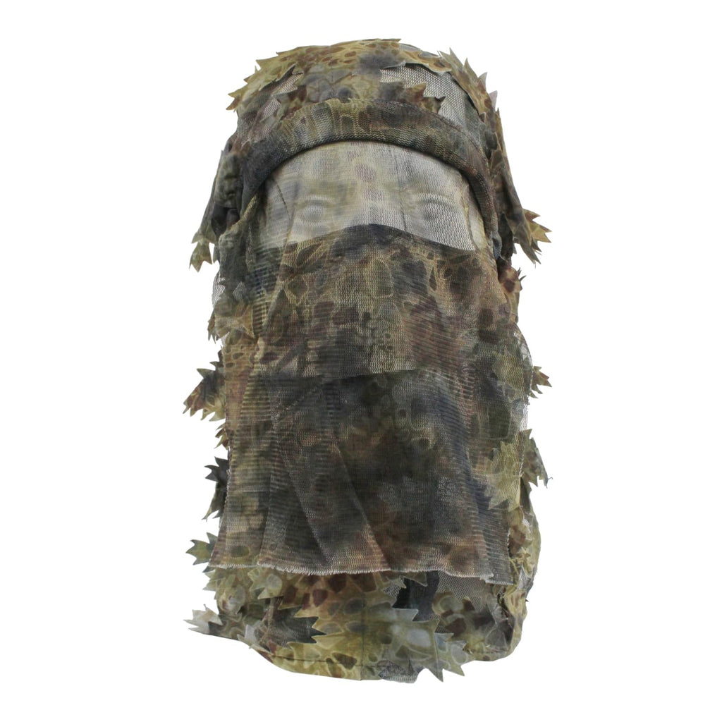 Fousam 3D Camouflage Leafy Full Face Mask Headwear, 2-in-1 Adjustable Hat Mask Netting, Sniper Veil for Ghillie Suit, Hunting