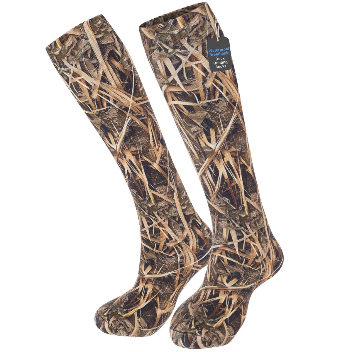 Cutecrop Men Waterproof Duck Hunting Gear Wader Sock Breathable Waterfowl Fishing Knee-high for Outdoor Winter Duck Hunting(XL)