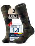 Juclise Alpaca Wool Thermal Work Boot Socks Heavyweight Warm Winter Socks, Thick Cozy Cushioned Moisture-Wicking Fleece, Soft Breathable Outdoor & House Women & Men(L,Camo)