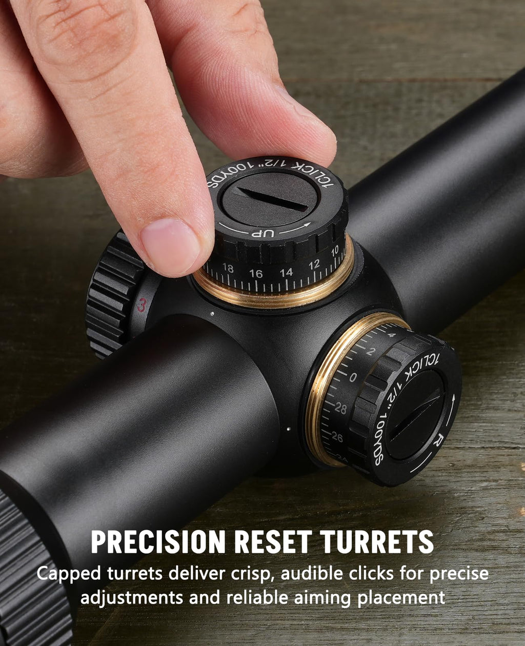 MidTen 1-4x24 LPVO Rifle Scope with 30mm Cantilever Mount, Wide View Scope with Etched Glass, Illuminated Reticle Scope with Zero Reset for Hunting