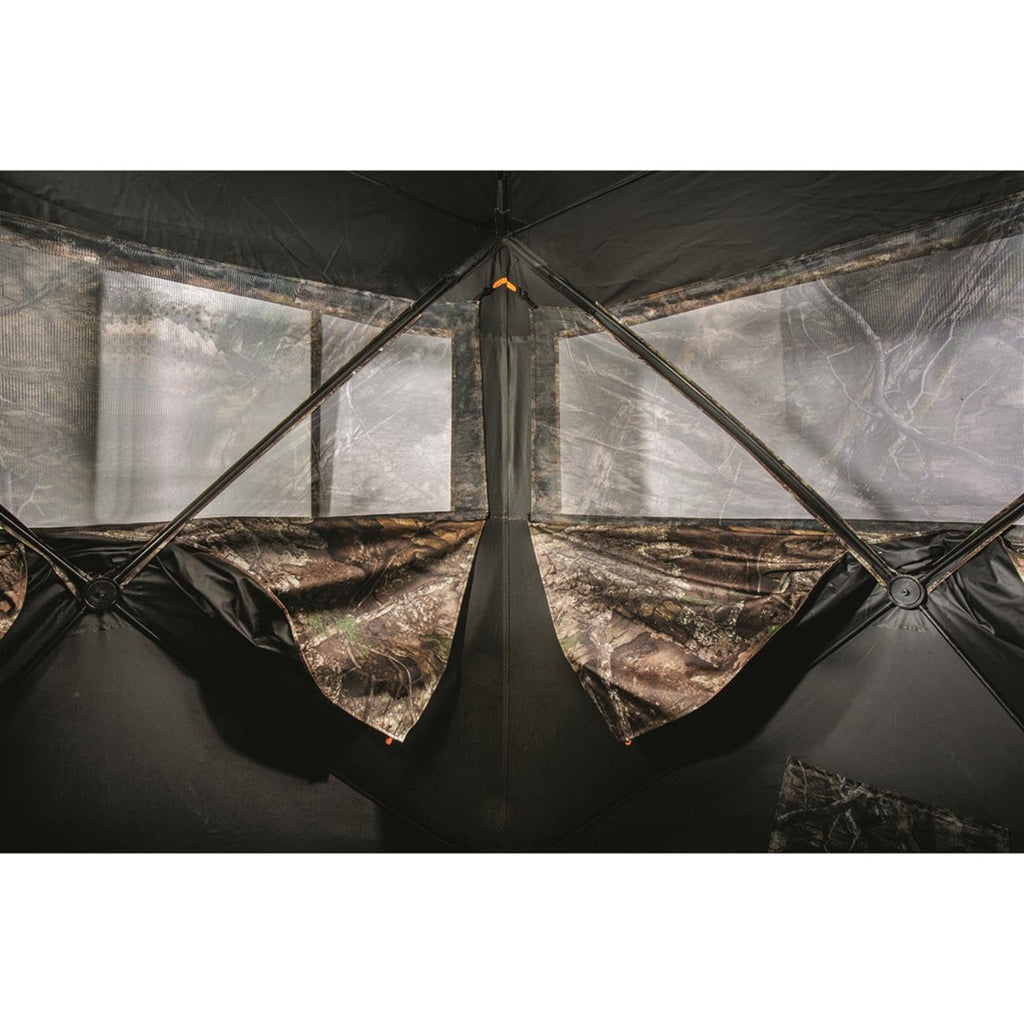 HuntRite Silent Adrenaline Pop-Up Hunting Ground Blind; for Deer and Turkey Hunting, 2-Person Tent