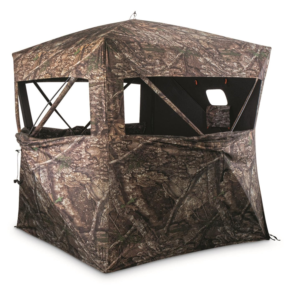 HuntRite Silent Adrenaline Pop-Up Hunting Ground Blind; for Deer and Turkey Hunting, 2-Person Tent