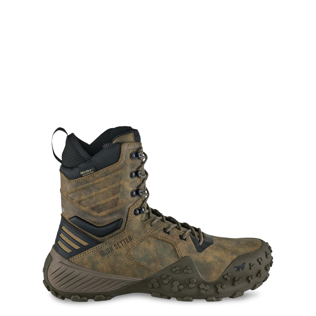 Irish Setter, VaprTrek, Men’s, 8", Waterproof, Hunting Boot, Earth Camo, 8 EE (Wide)