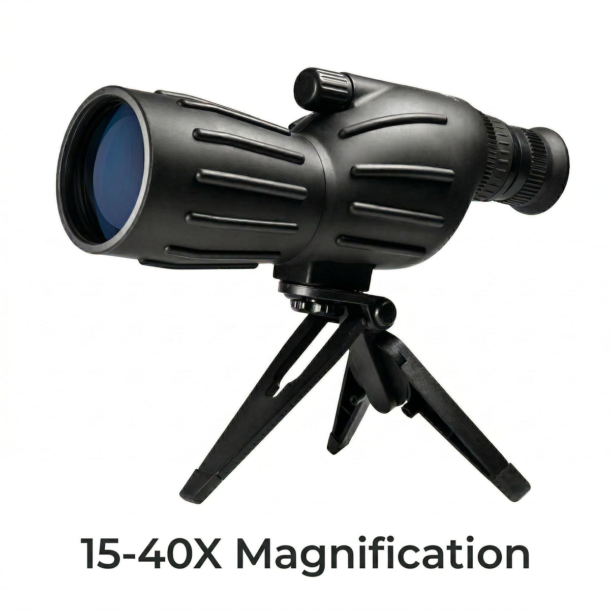 360 TACTICAL Portable Spotting Scope 15X-40X50 Grooved, Retractable Lens Hood Adult Telescope for Hiking Traveling and Viewing for Adult Bird Watch w/Mini Tripod-Clam Package