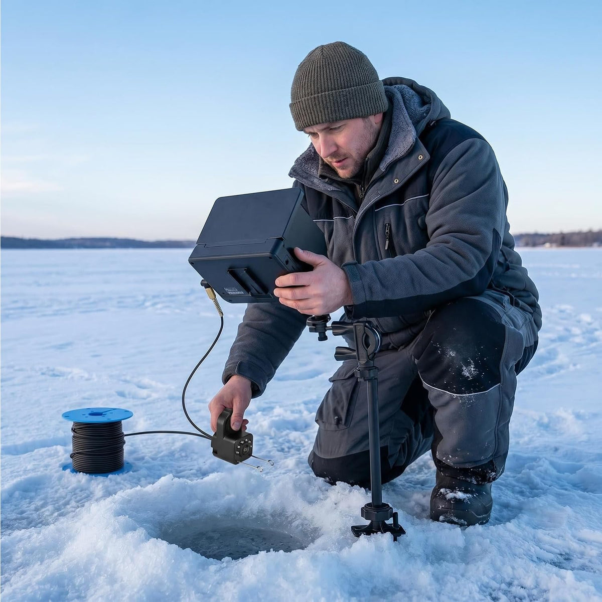 Fish Finder,Underwater Fishing Camera Equipped with Infrared Night Vision Function, IP67 Waterproof, and ice Fishing Camera a Portable Fish Finder, in Rivers, Lakes, Kayaks and Boats (30)
