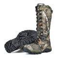 R RUNFUN Men's 16" Snakeproof Hunting Boots Waterproof Side-Zip Mud Boots with Steel Shank, Non-slip Camo Boot for Outdoor Work(RF2010-16GN, Size9)
