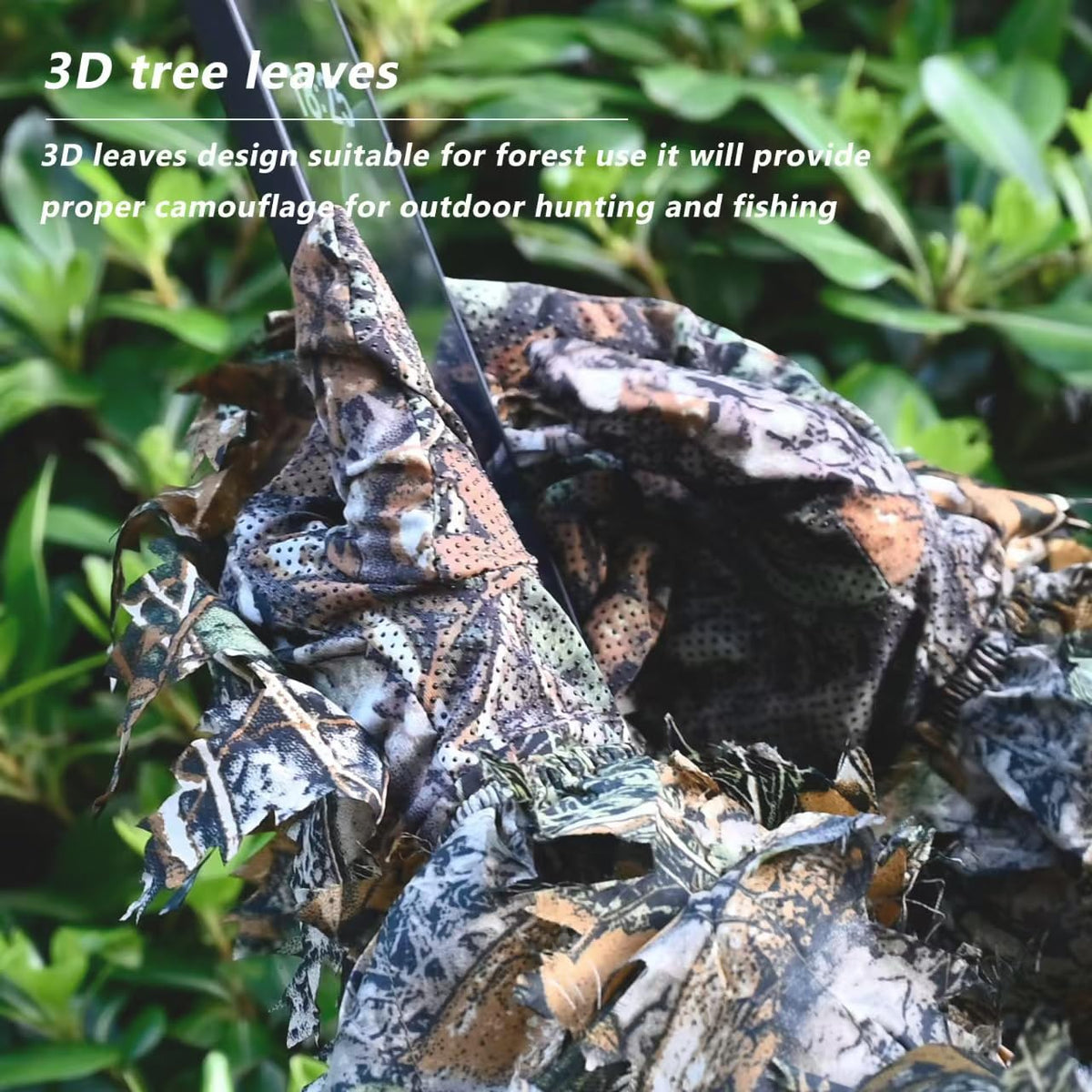 EAmber Camouflage Hunting Gloves 3D Leaf Camo Gloves Pro Anti-Slip Lightweight Archery Accessories Hunting Outdoors