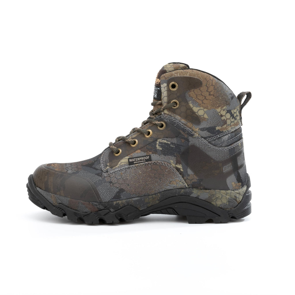 R RUNFUN Men's 6" Waterproof Insulated Hunting Boots Lightweight Comfortable Hiking Boots with Steel Shank, 200g Thinsulate(RF2405Camo, Size12)