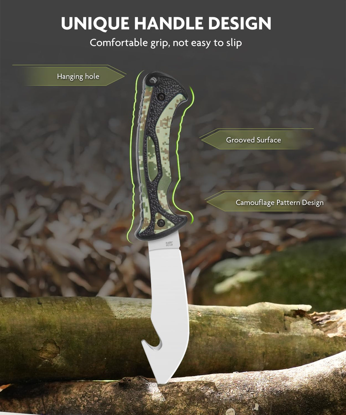 Jellas Hunting Knife Set - Professional Game Processing Kit with Axe, Bone Saw, Skinning & Fillet Knives, Rib Spreader, Sharpener, Portable Field Dressing Kit & Camping Gear in Carry Case