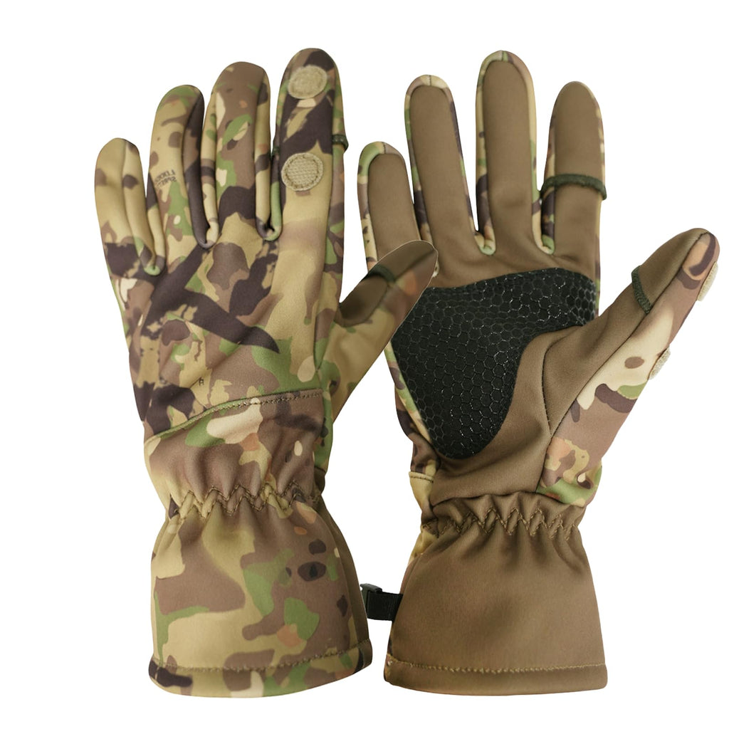 LOOGU Camouflage Hunting Gloves Full Finger/Fingerless Gloves Pro Anti-Slip Insulated Camo Glove Hunting Outdoors Waterproof Gear