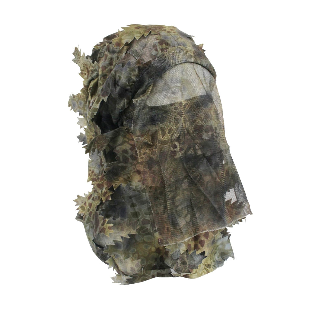 Fousam 3D Camouflage Leafy Full Face Mask Headwear, 2-in-1 Adjustable Hat Mask Netting, Sniper Veil for Ghillie Suit, Hunting