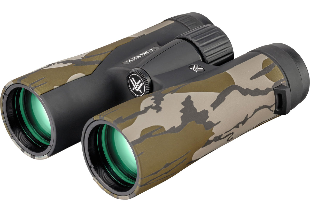 Vortex Crossfire HD 10x42 Binoculars (Mossy Oak Bottomland) - HD Optical System, Tripod Adaptable, Rubber Armor, Waterproof, Fogproof, Shockproof, Included GlassPak - Unlimited, Unconditional Warranty