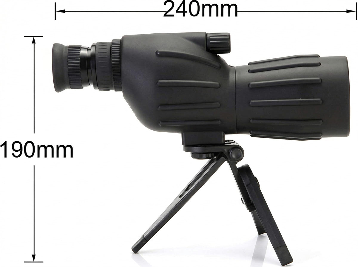 360 TACTICAL Portable Spotting Scope 15X-40X50 Grooved, Retractable Lens Hood Adult Telescope for Hiking Traveling and Viewing for Adult Bird Watch w/Mini Tripod-Clam Package