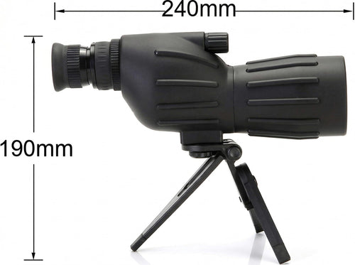 360 TACTICAL Portable Spotting Scope 15X-40X50 Grooved, Retractable Lens Hood Adult Telescope for Hiking Traveling and Viewing for Adult Bird Watch w/Mini Tripod-Clam Package