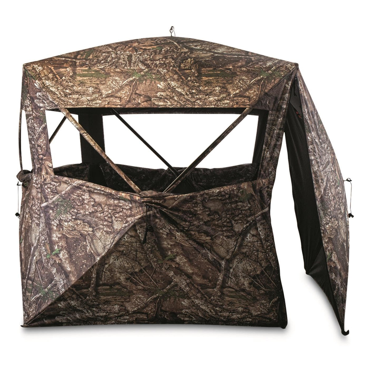HuntRite Silent Adrenaline Pop-Up Hunting Ground Blind; for Deer and Turkey Hunting, 2-Person Tent