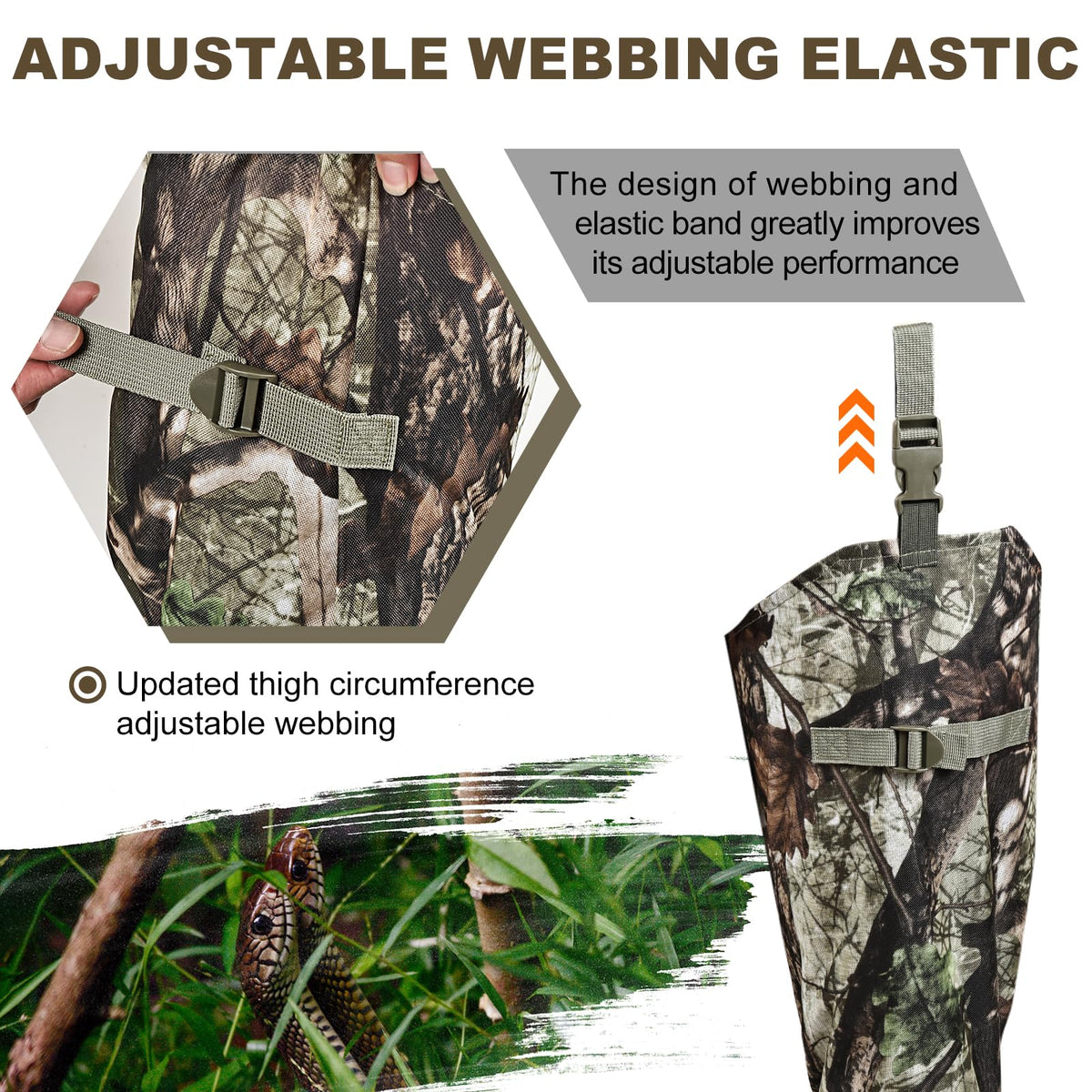 Anewkle Snake Guard Chaps Waterproof Snake Chaps for Hunting Snake Bite Protection Gear Adjustable Size Snake Bite Protective Gaiters Anti-Snake Gaiters for Legs