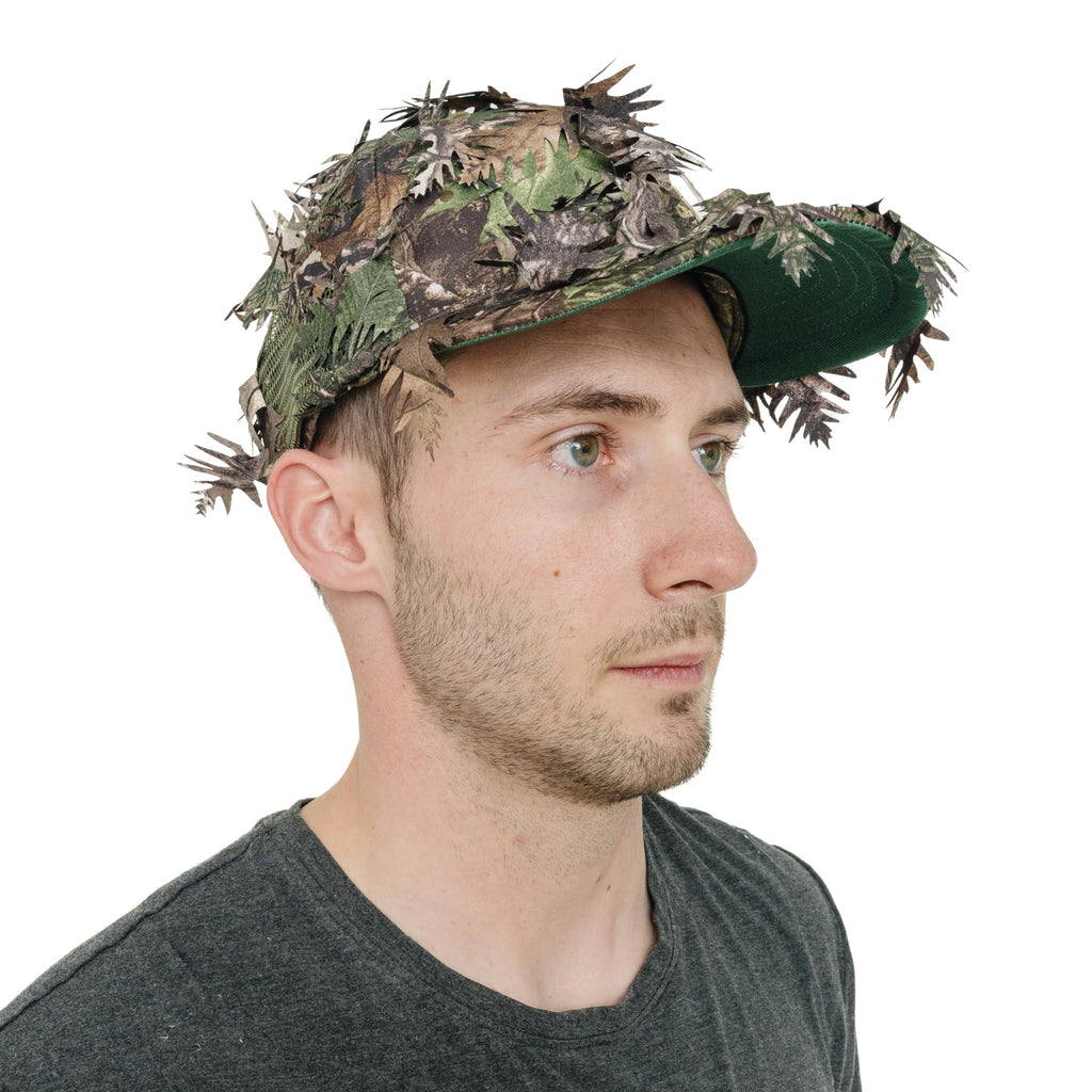 QuikCamo Realtree Xtra 2-in-1 3D Leafy Camo Face Mask + Hat Turkey Hunting Gear (Adjustable, One Size Fits Most)