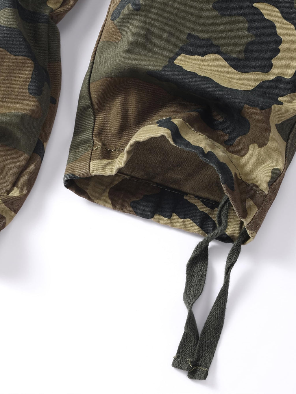 AKHIKING Men's Camo Cargo Work Pants Cotton Tactical Ripstop Casual Combat Pants with 8 Pockets Caoyuan 36x32