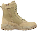 Maelstrom Mens Military Tactical Boots with Side Zipper, Comfortable, Light Weight, Durable for Work and Outdoors, Tan, Size 9 Medium