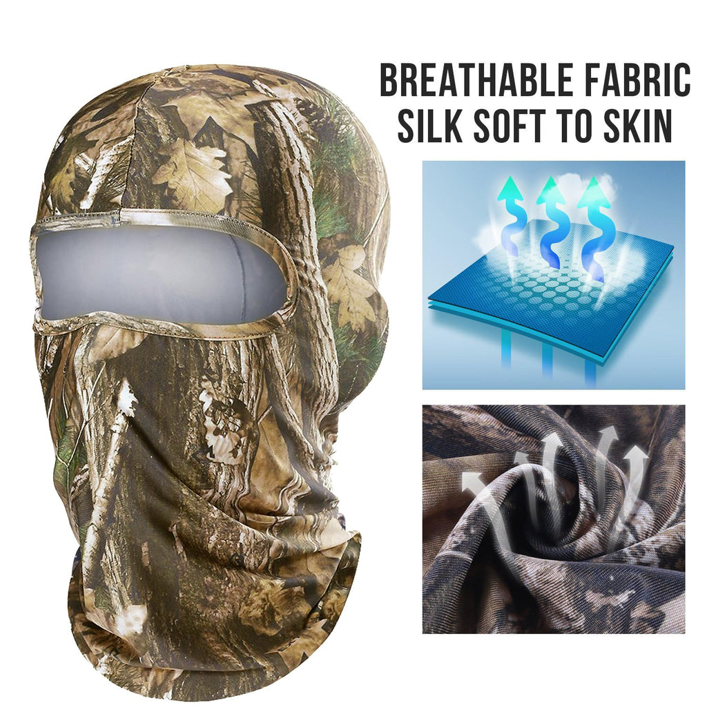 WTACTFUL Camouflage Face Mask, Camo Balaclava Face Mask for Hunting Hunter 1pcs