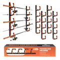 Gocozer Fishing Rod Holder for Garage, H5 Wall or Ceiling Mounted Fishing Pole Holders with Soft Protective Pad, Fishing Rod Storage Organizer, Horizontal Fishing Rod Wall Mount Nets Storage (4 PACK)