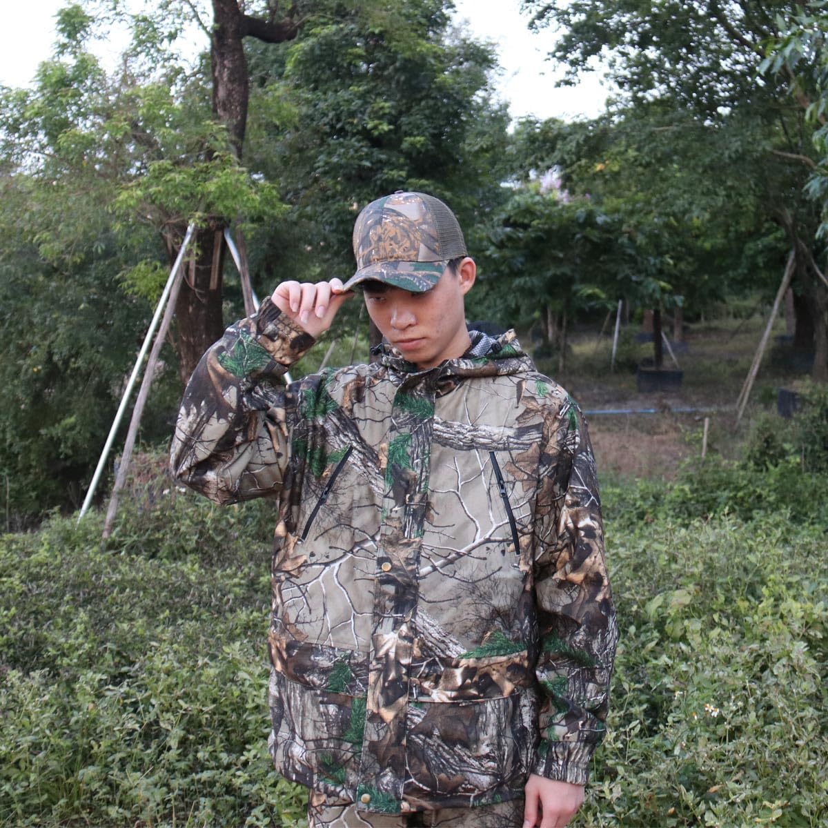 Seaponer Men's Camouflage Hunting Hat, Breathable Mesh, 2pcs