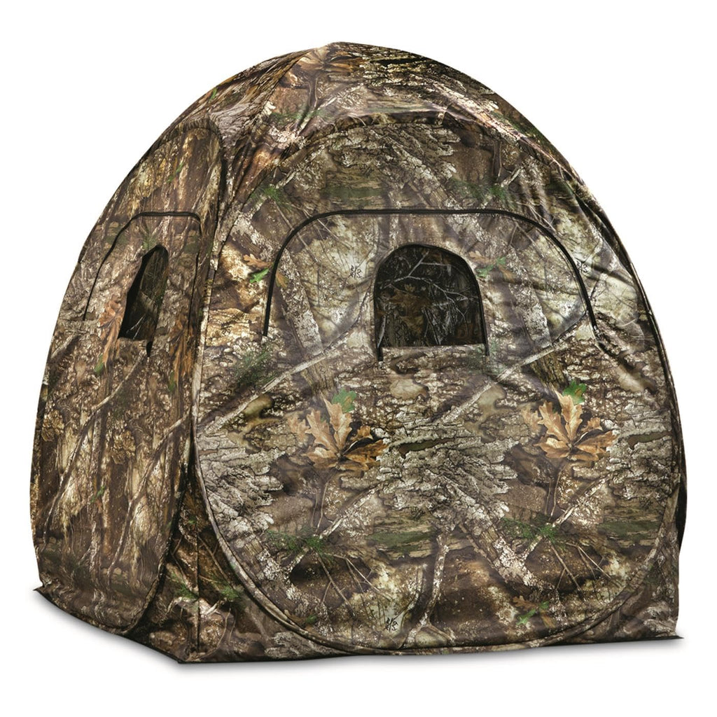 Guide Gear HuntRite Deluxe 4-Panel Spring Steel Hunting Blind; 2 Person Ground Tent for Deer and Turkey Season RT APX