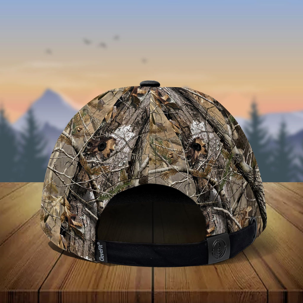 CleveFit Premium Deer Hunting Cap, Classic Deer Hunter Baseball Cap, American Hunter Brow Brown Adjustable Hat, Outdoor Hunting Dad Hat for Men