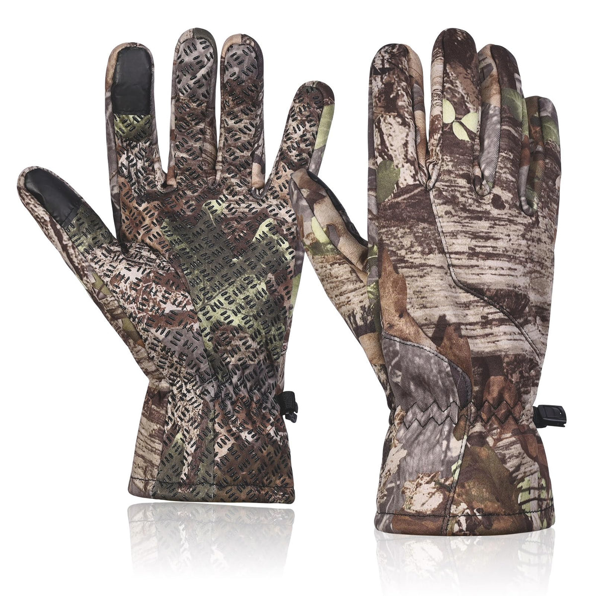 EAmber Camouflage Hunting Gloves Camo Touch Screen Warm Gloves with Fleece Pro Anti-Slip Lightweight Archery Accessories Hunting Outdoors