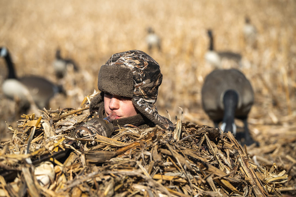 HOT SHOT Duck Commander x Men's Deke Trapper Hat – Realtree Max-5 Camo, Insulated, Outdoor Waterfowl Hunting Hat