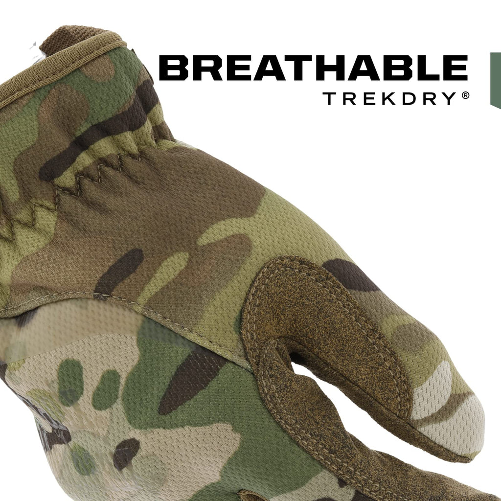 Mechanix Wear FastFit Tactical Gloves - Heavy Duty Lightweight Multipurpose Gloves - Flexible Grip & Reinforced Palm - Touchscreen Capable - Large - MultiCam Camouflage