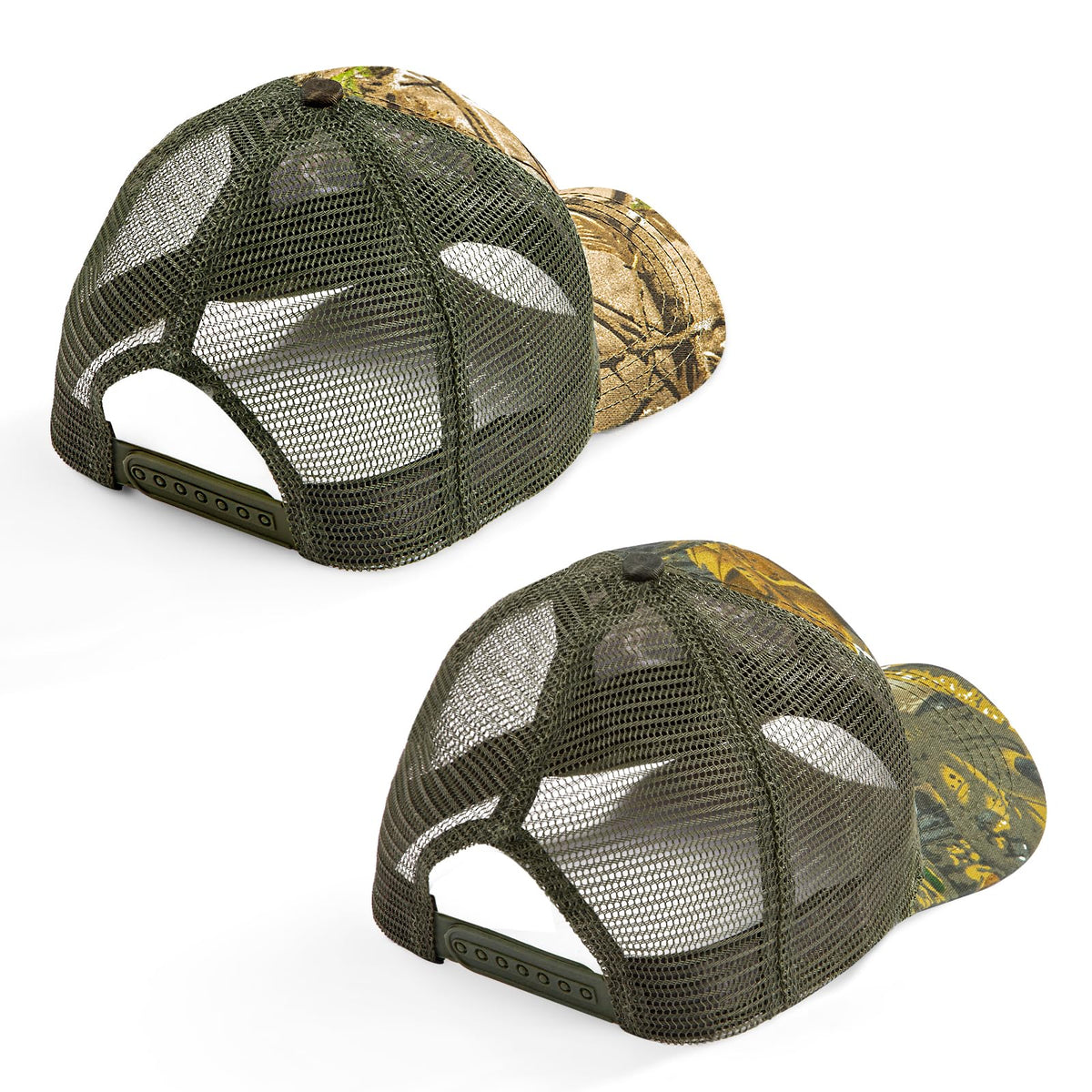 Seaponer Men's Camouflage Hunting Hat, Breathable Mesh, 2pcs
