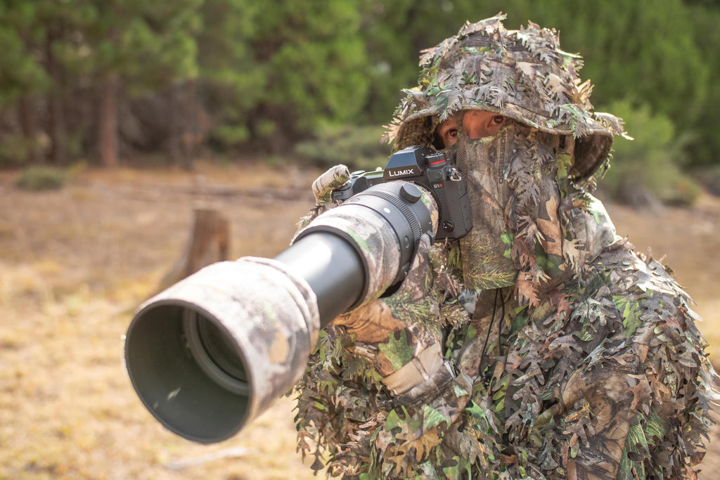 QuikCamo Men’s Mossy Oak Obsession 3D Leafy Camo Bucket Hat with Built-In Face Mask for Turkey Hunting - Adjustable Size