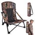 FUNHORUN Turkey Chair for Hunting, Low Profile Hunting Chair with Camouflage Carrying Bag, Camo Foldable Turkey Seat & Camping Lounger, Breathable Base & Portable Design
