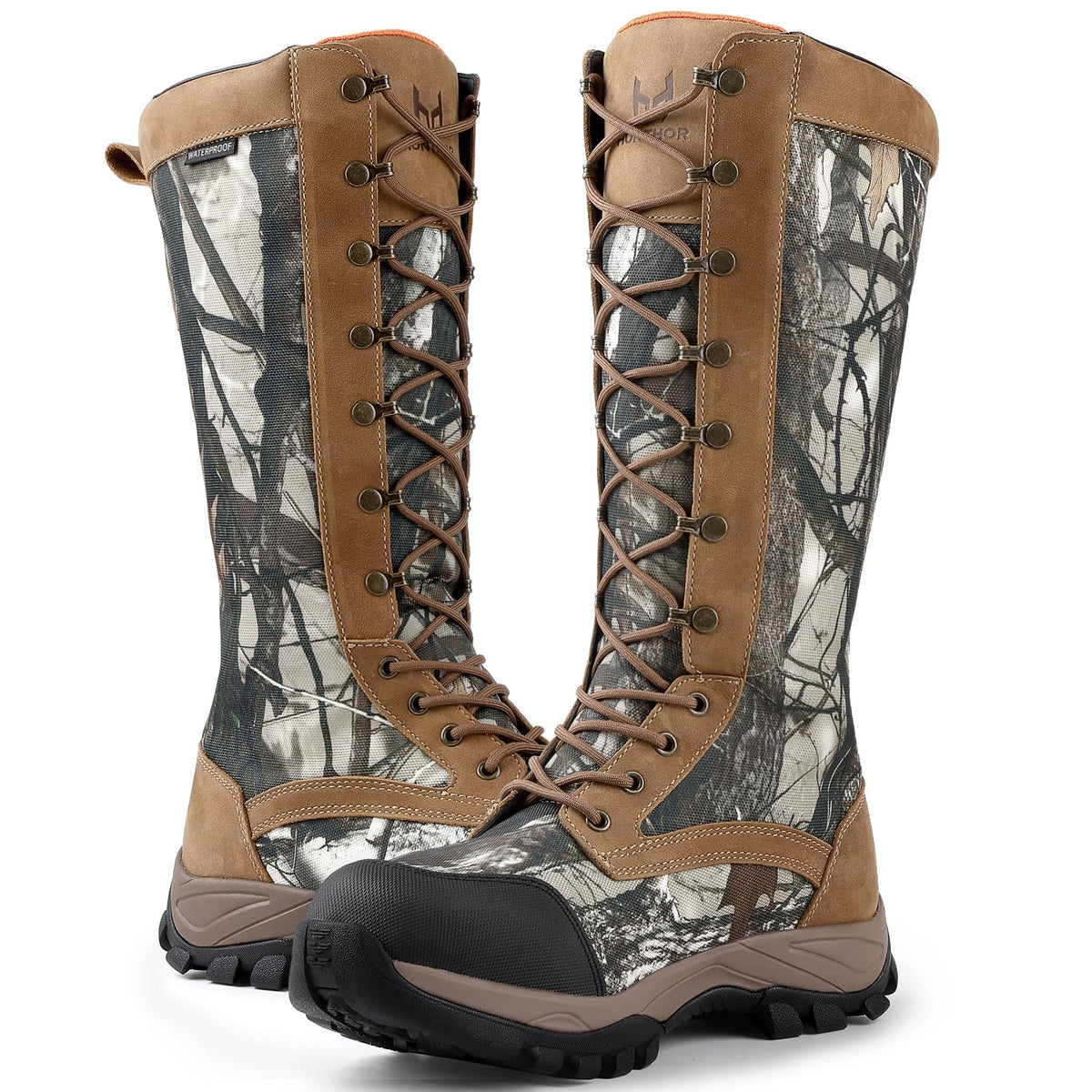 Hunthor Snake Proof Boots for Men, Waterproof 1000D Oxford Snake Bite Resistant, Tall 16-Inch Knee-High Protection for Hunting, Farm & Field Size 7