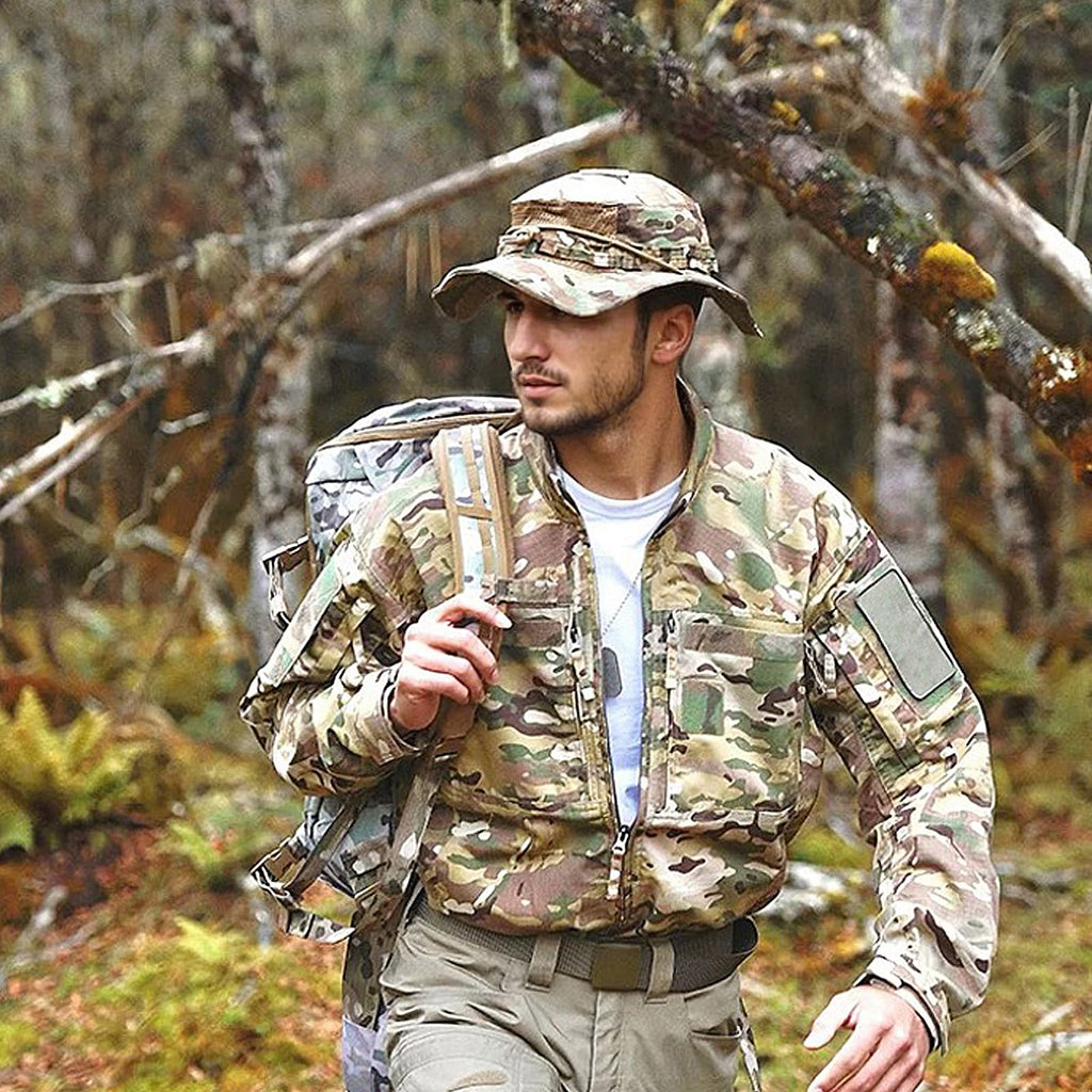 Sun Hat Military Bucket Hats Breathable Boonie Fishing Safari Hat Cap for Men Women Hunting Outdoor Hiking Camping Garden Camo