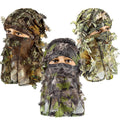 Sintege 3 Pieces 3D Camo Turkey Hunting Face Mask Camouflage Leafy Hat Ghillie Face Covering 3D Full Cover Camo Headwear Turkey Hunting Gear Accessories
