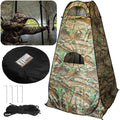 RunNico Hunting Blind - 75''x47''x47'' 1-Person Ground Blind with Zipper Windows, Portable Camouflage Tent for Outdoor Deer Hunting