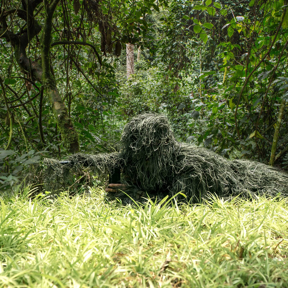 MOPHOTO 5 in 1 Ghillie Suit 3D Camouflage Hunting Suits - Jacket, Pants, Hood, Carry Bag for Youth & Adults M/L/XL/XXL