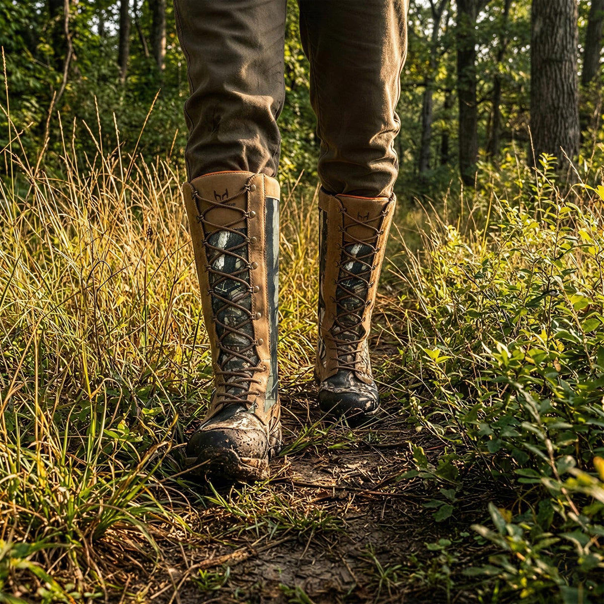 Hunthor Snake Proof Boots for Men, Waterproof 1000D Oxford Snake Bite Resistant, Tall 16-Inch Knee-High Protection for Hunting, Farm & Field Size 7